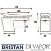 Bristan Claret 1 Hole Bath Filler Tap Dimensions